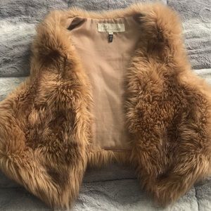 Vintage Havana faux fur vest - size M